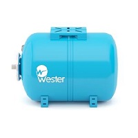 Мембранный бак для водоснабжения горизонтальный Wester WAO80 